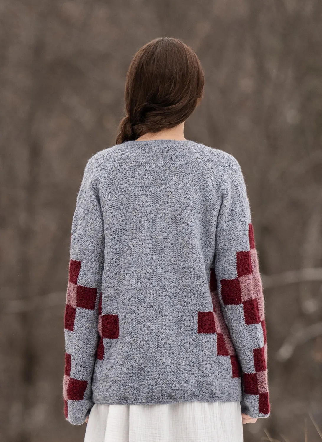 Blue Sky Fibers North Branch Häkeljacke Granny Patchwork