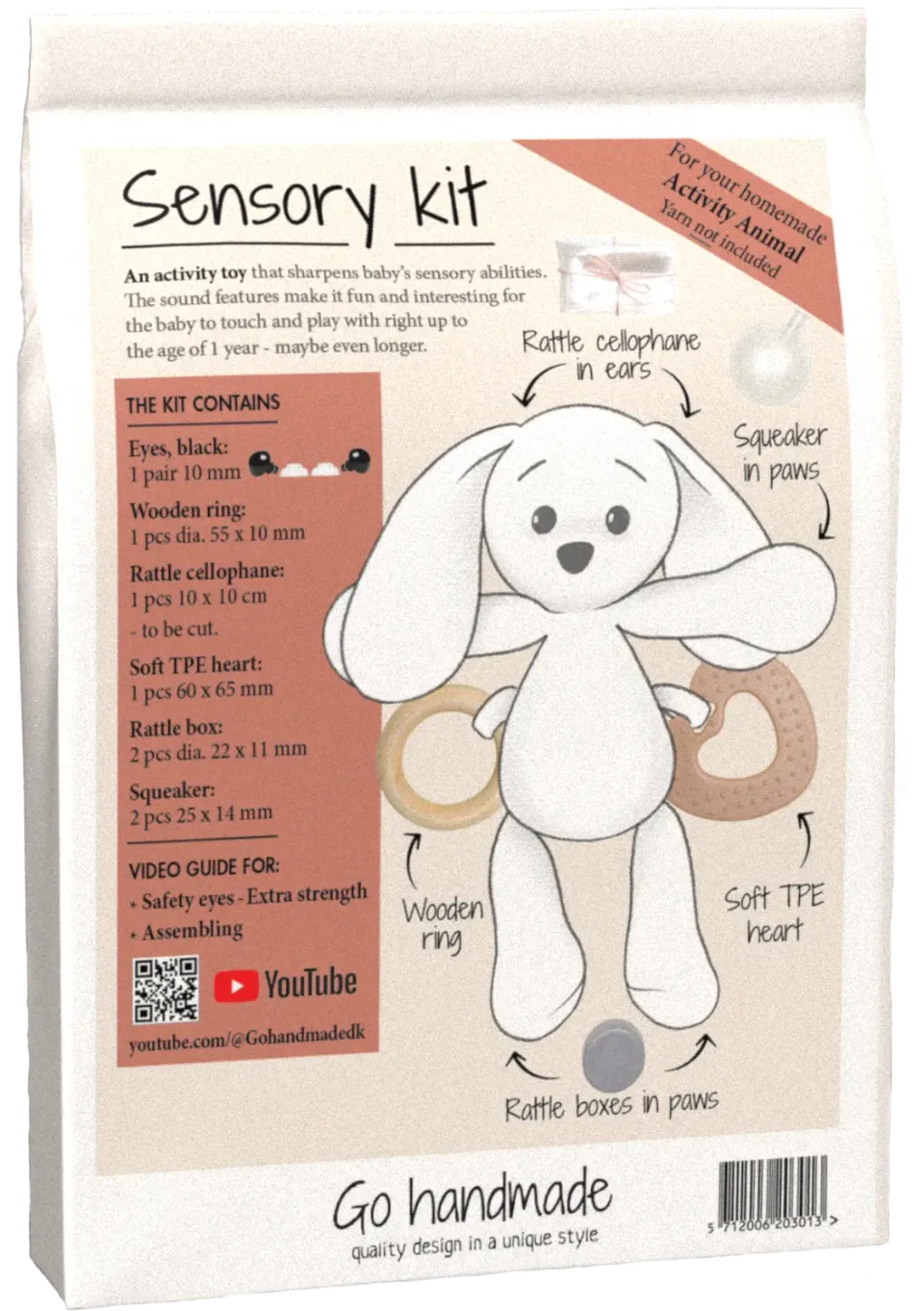 Go Handmade Activity Animal Sensory Kit Rasselset