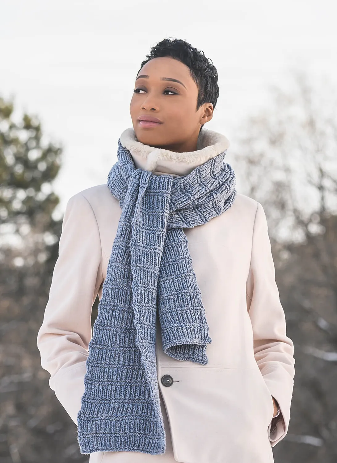 Blue Sky Fibers Classic Ramsey Ribbed Scarf Strickanleitung