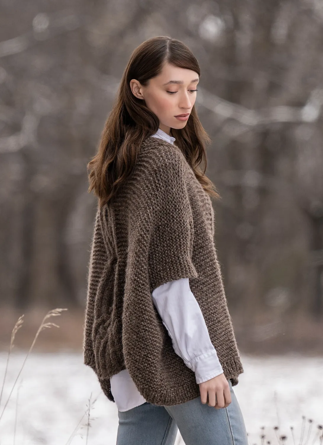 Blue Sky Fibers Grandview Heights Poncho Strickanleitung