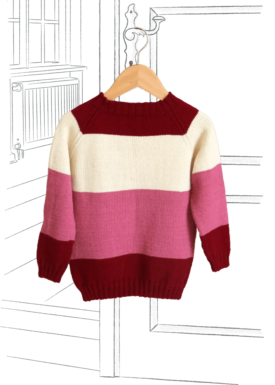 Go Handmade Stripe Raglan Sweater Strickanleitung XS-XL