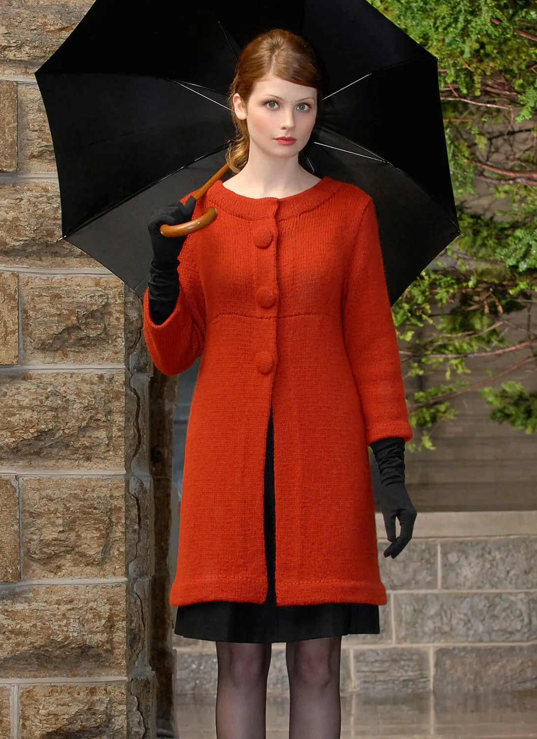 Blue Sky Fibers Audrey Coat Mantel Strickanleitung doppelt
