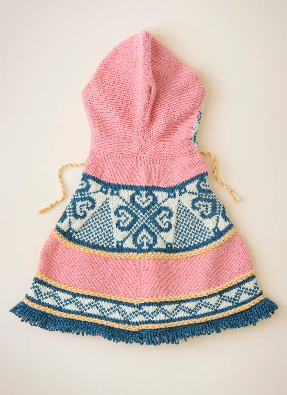 Blue Sky Fibers Classic Series Pixie Poncho Strickanleitung Kinder Fair Isle