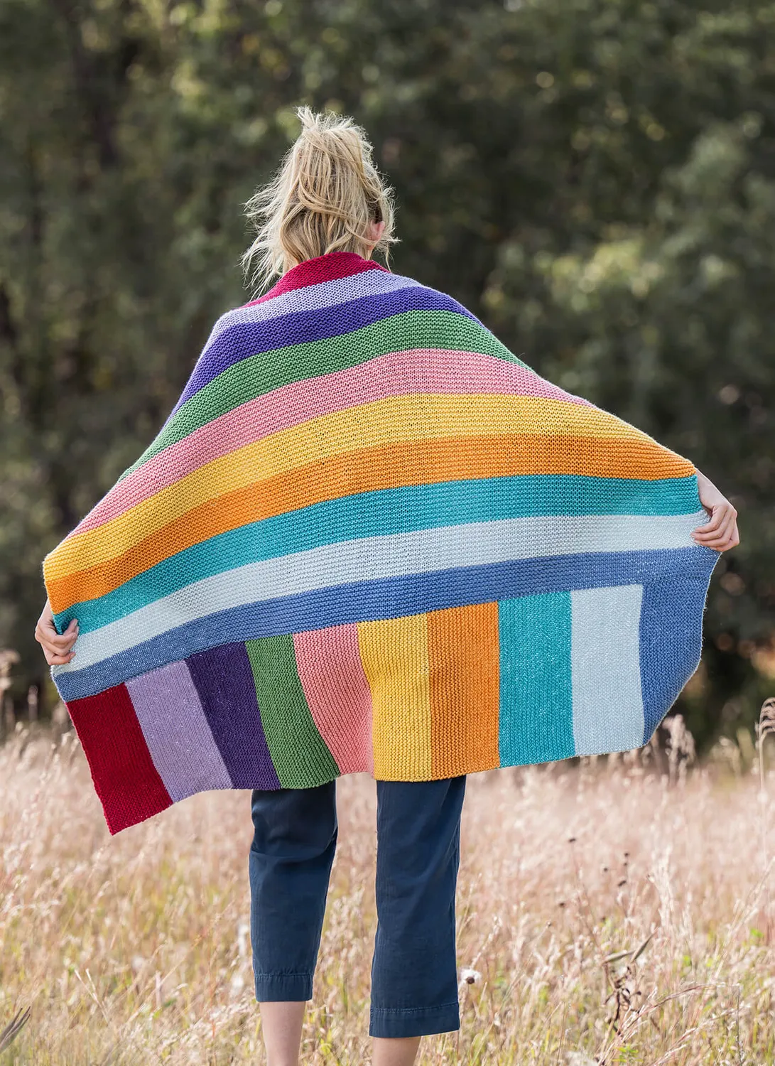Blue Sky Fibers Classic Series Prism Throw Strickanleitung 10 Farben