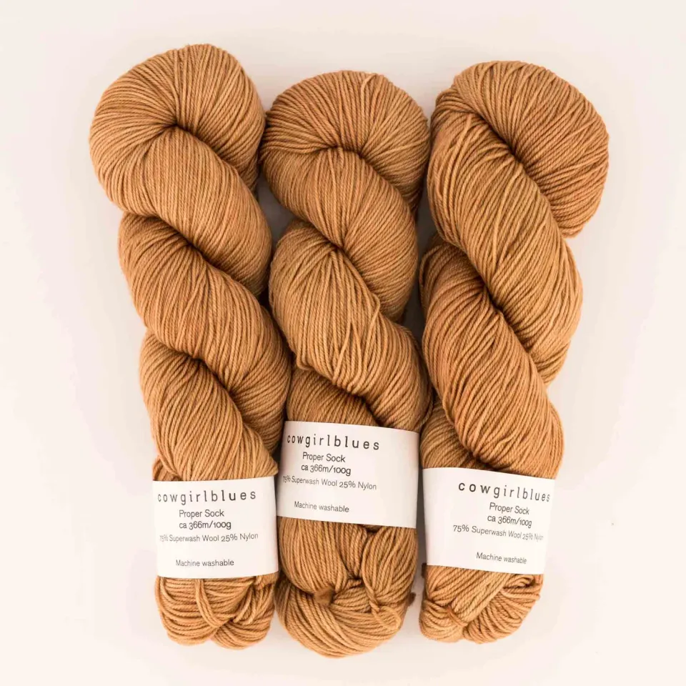 Cowgirlblues Proper Sock Camel Sockenwolle handgefärbt
