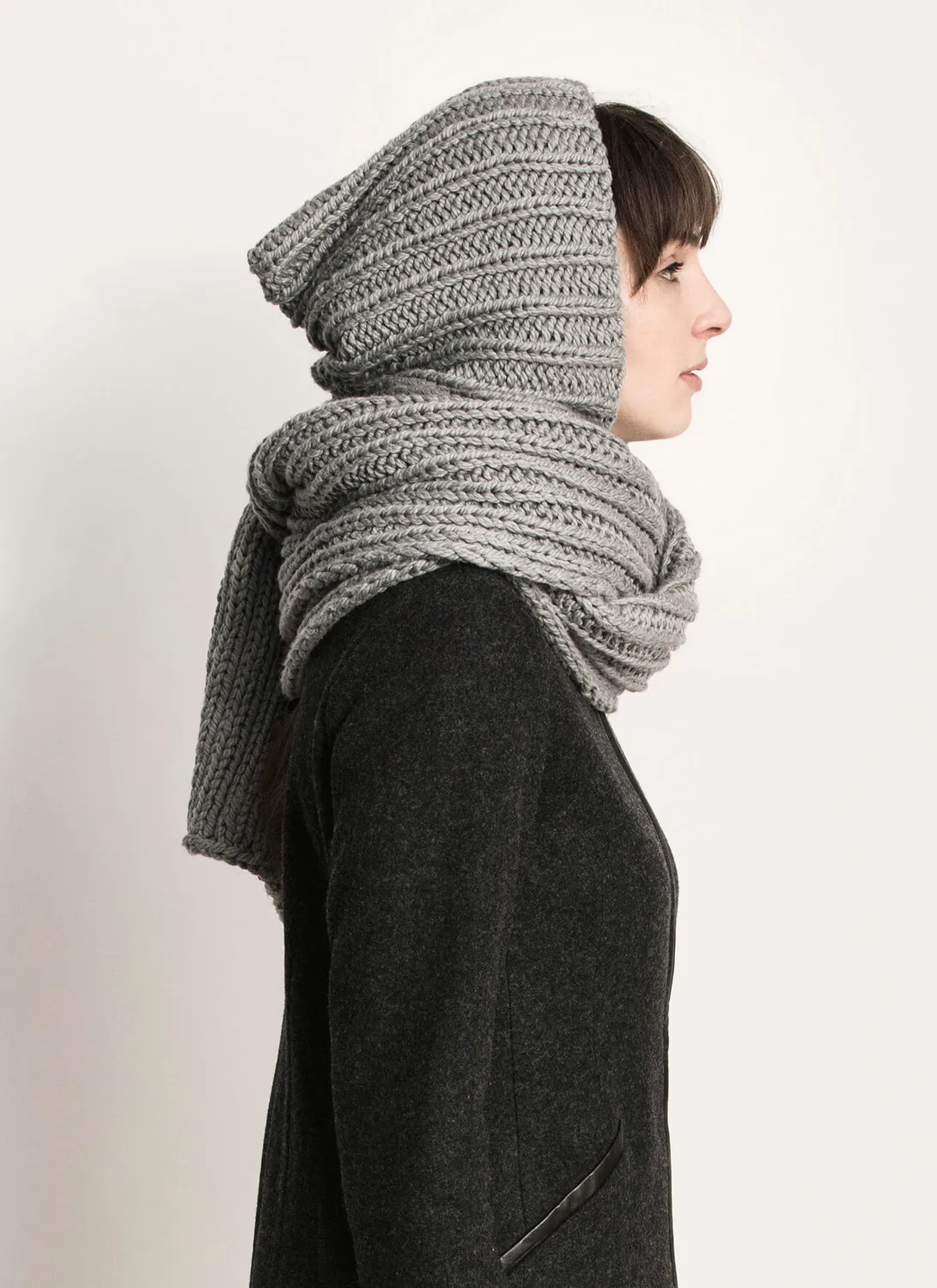 Blue Sky Fibers Breezy Point Hood Scarf Strickanleitung Baumwolle