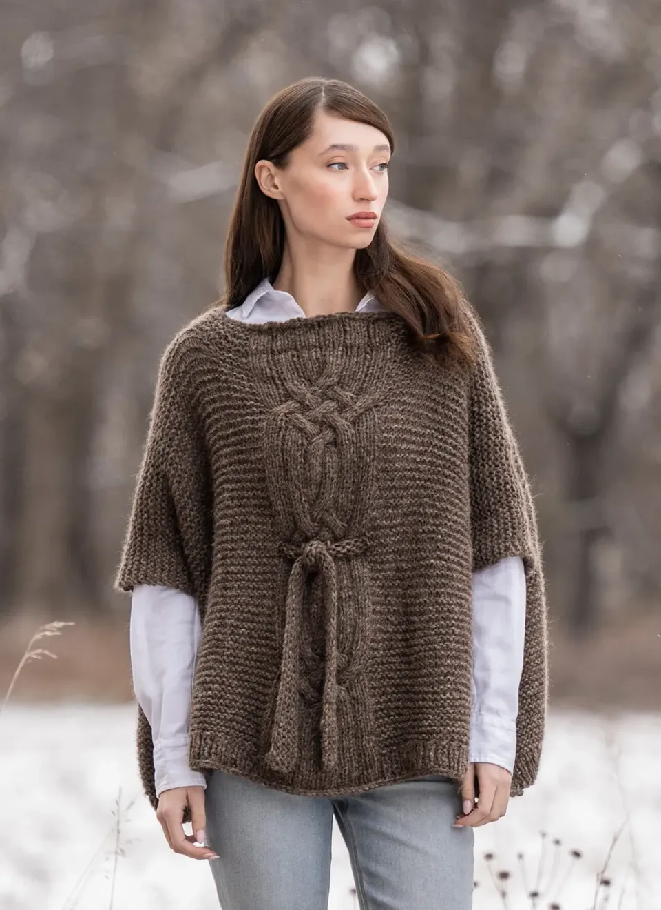 Blue Sky Fibers Grandview Heights Poncho Strickanleitung