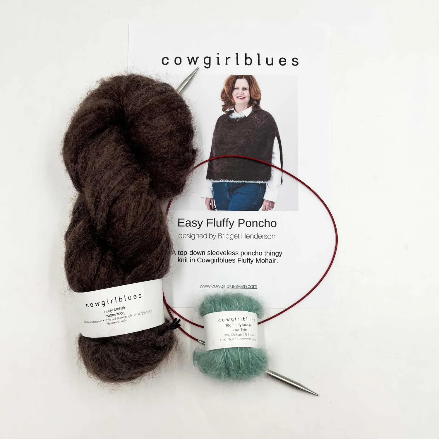 Cowgirlblues Easy Fluffy Poncho Strickset Mohair