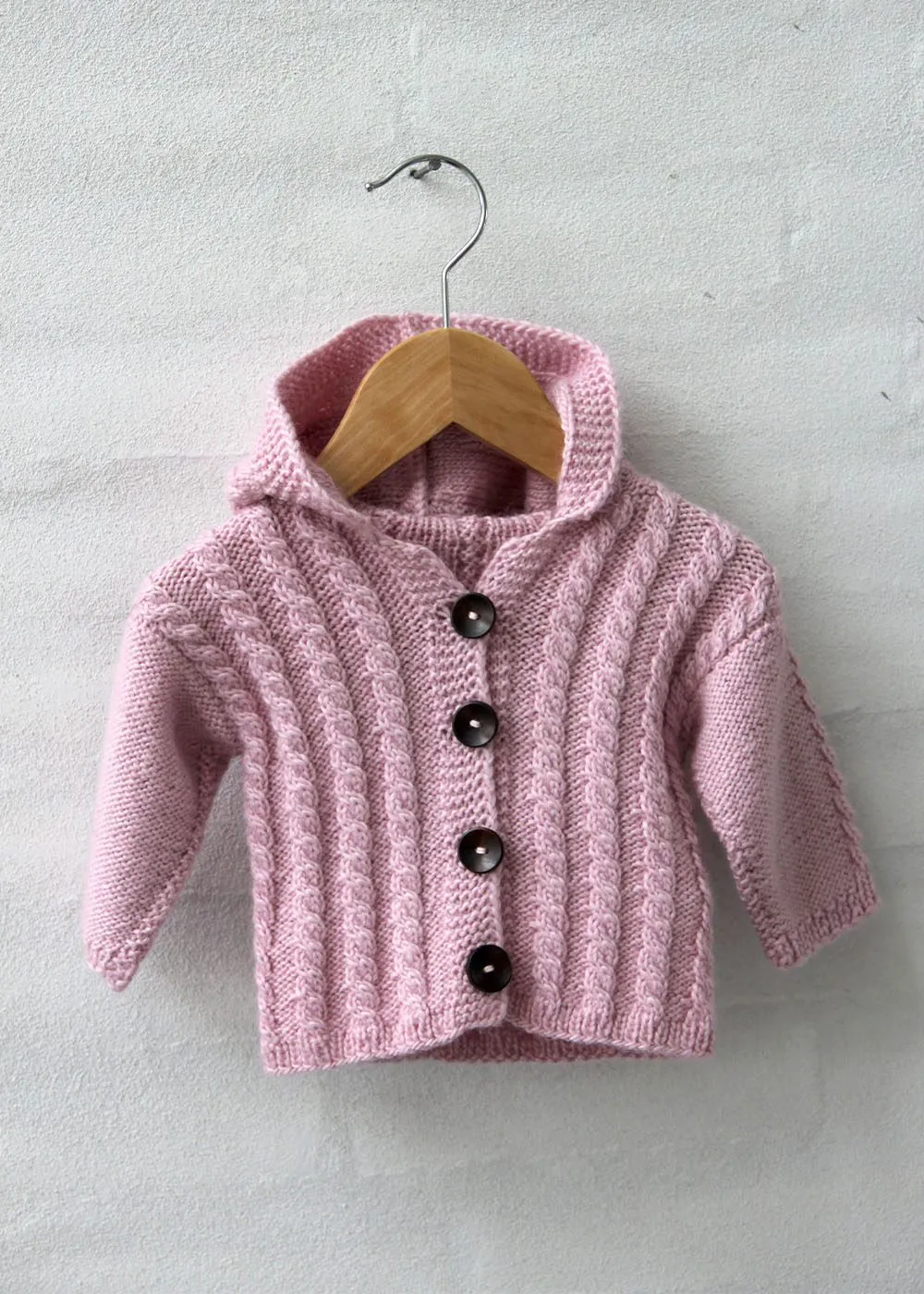 Go Handmade Kapuzenjacke Zopfmuster Strickanleitung Baby