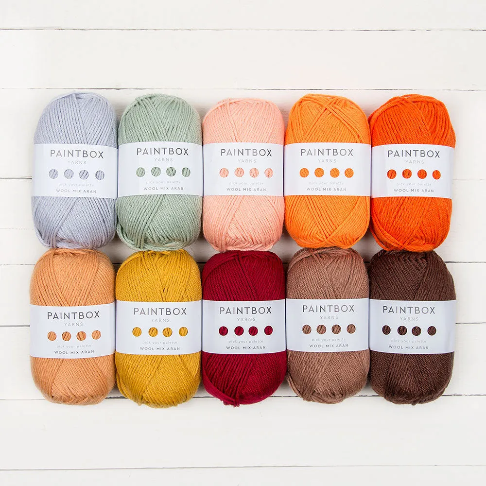Paintbox Yarns Wool Mix Aran Garn 10er Pack 1000g warm