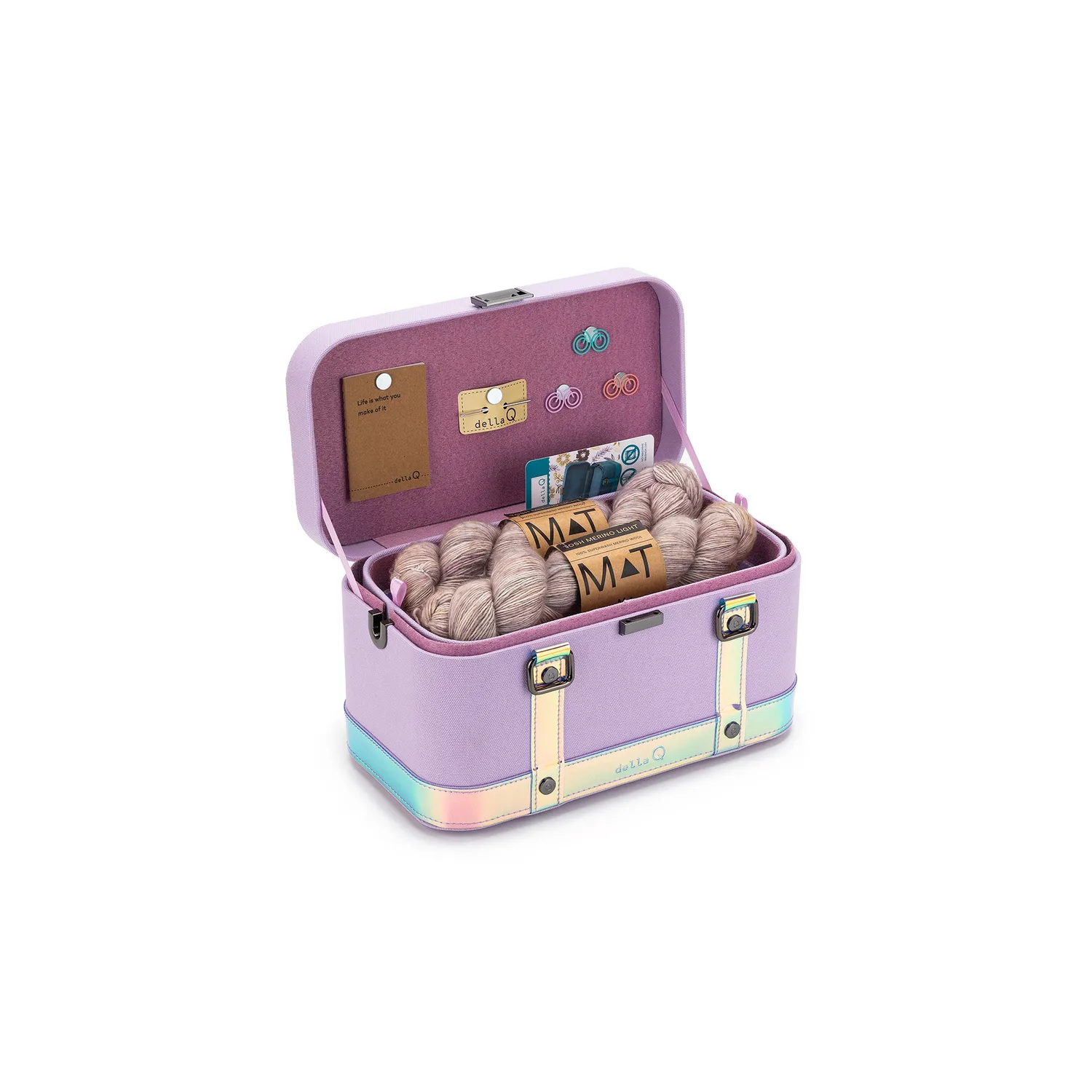 della Q Maker's Train Case Twilight Stricktasche Canvas