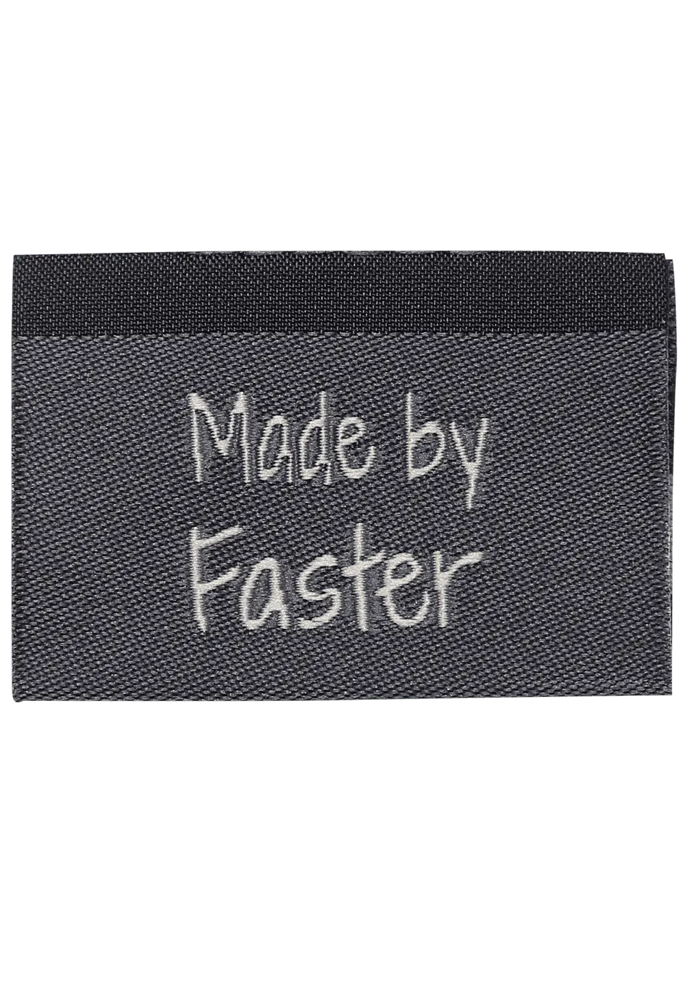 Go Handmade Made by Faster Webetikett grau 10 Stück gefaltet