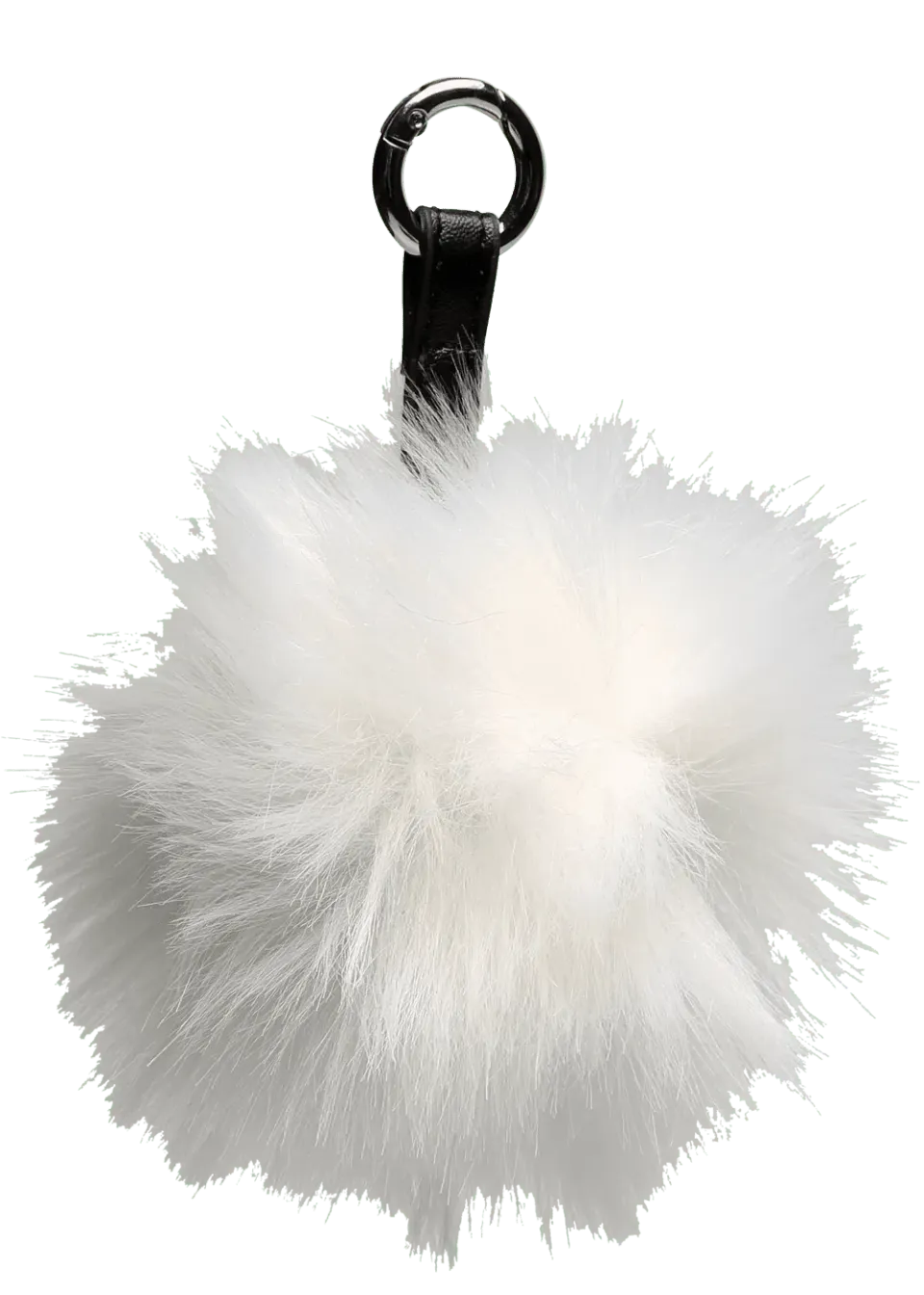 Go Handmade Pompon Charm Anhänger D11 cm Weiß Schwarz
