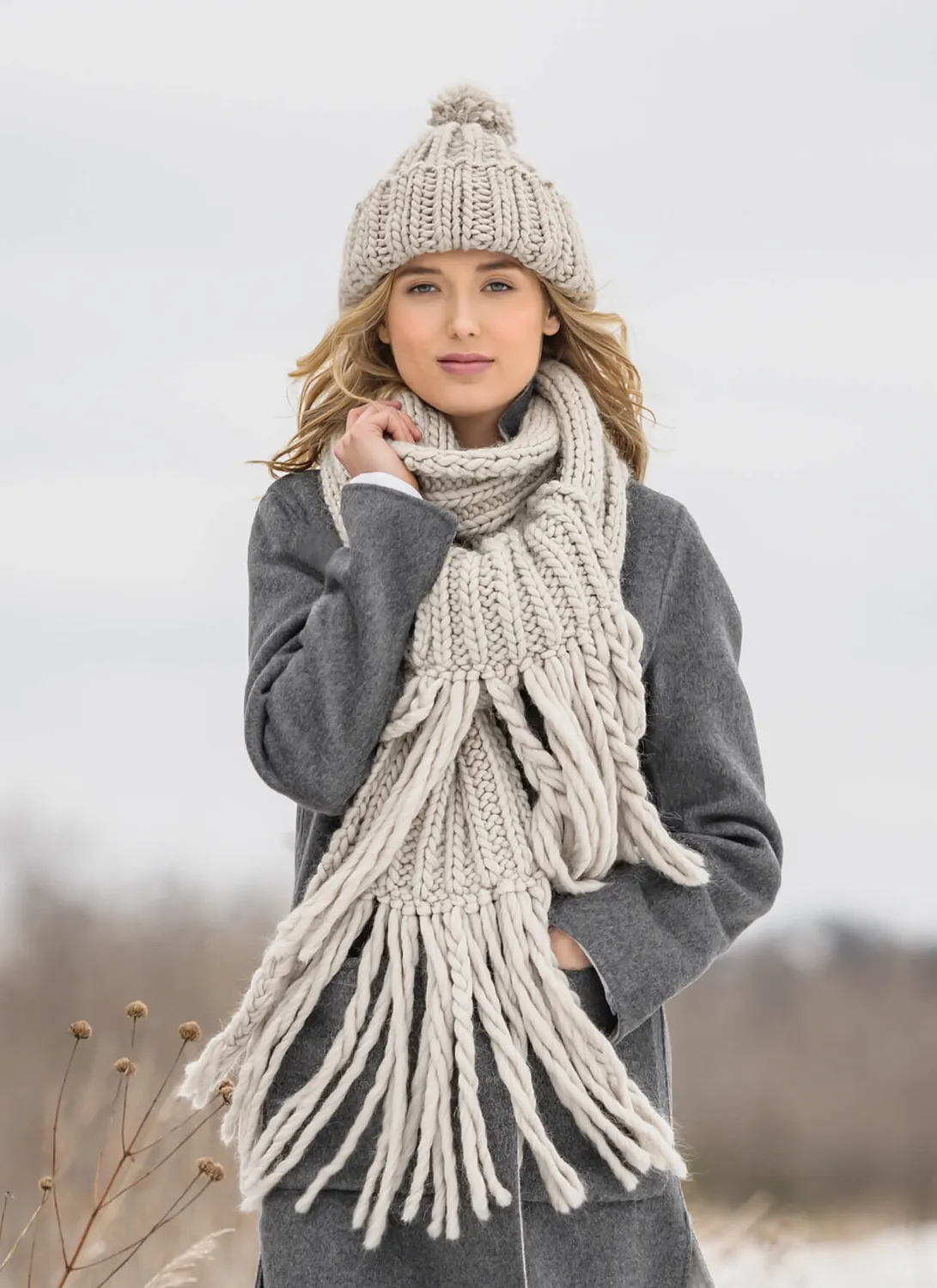 Blue Sky Fibers Hibbing Hat & Scarf 202034 Strickanleitung Bulky
