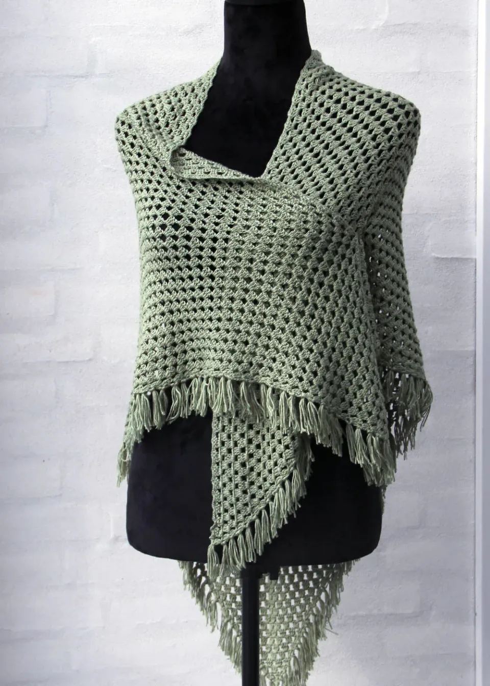 Go Handmade Granny Schal Häkelanleitung Tencel Bamboo Fransen