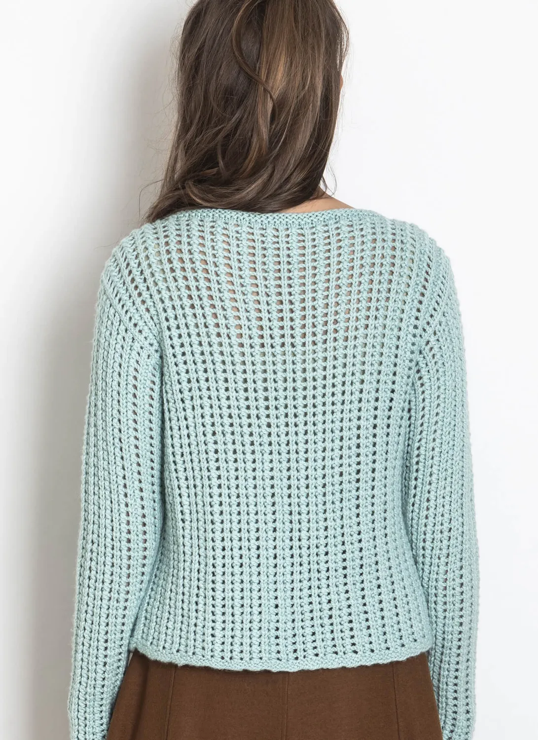 Blue Sky Fibers Classic Series Lauderdale Pullover Strickanleitung Lochmuster