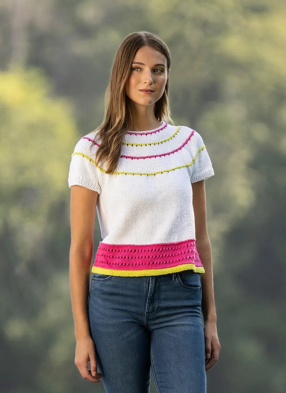 Blue Sky Fibers Classic Citrus Tee Strickanleitung 202611 Top