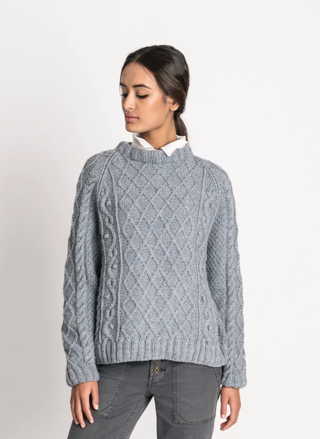 Blue Sky Fibers Classic Suttons Bay Sweater Strickanleitung Oversize