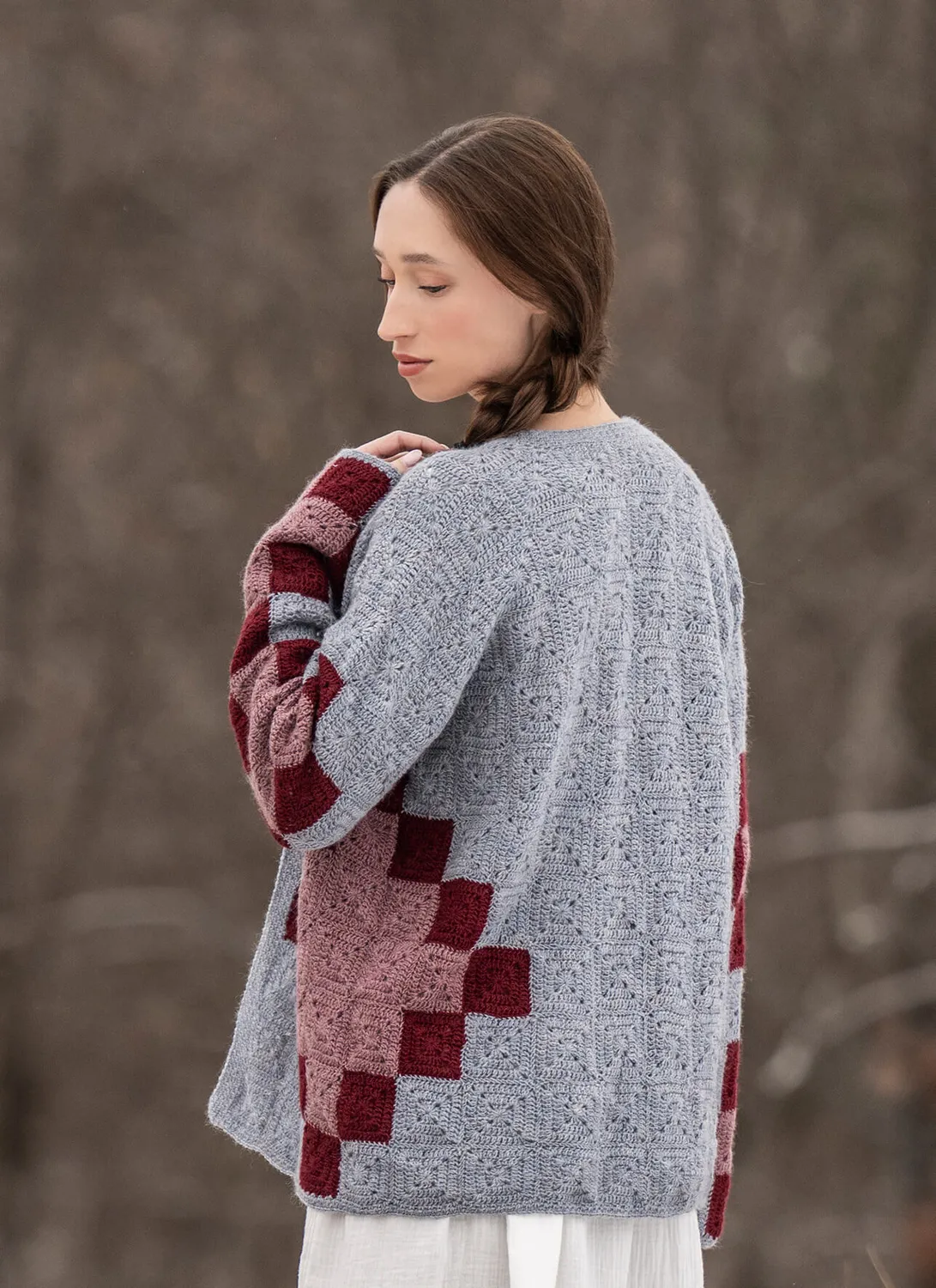 Blue Sky Fibers North Branch Häkeljacke Granny Patchwork