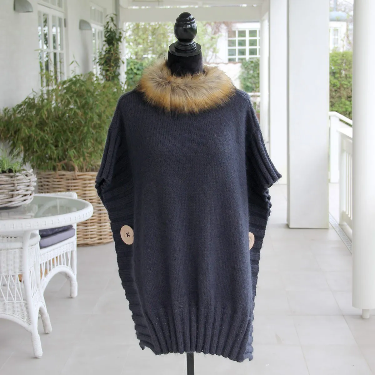 Go Handmade Kunstfell Bommel für Mützen