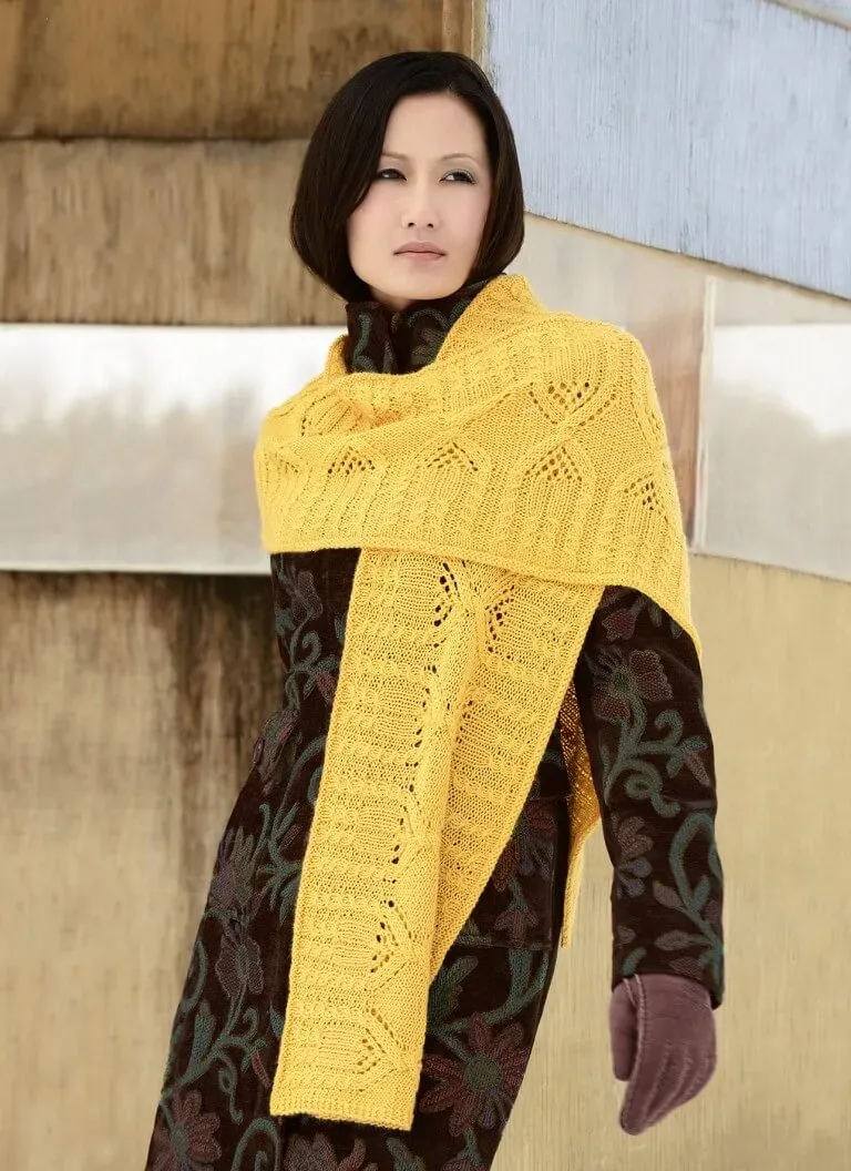 Blue Sky Fibers Classic Czarina Wrap Strickanleitung Alpaka-Seide