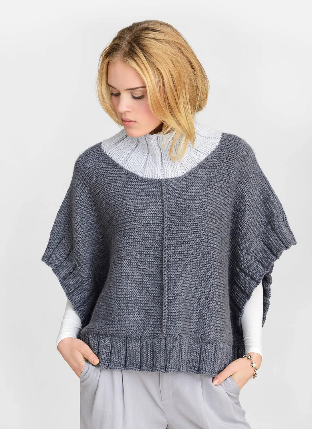 Blue Sky Fibers Classic Series Two Harbors Poncho Strickanleitung