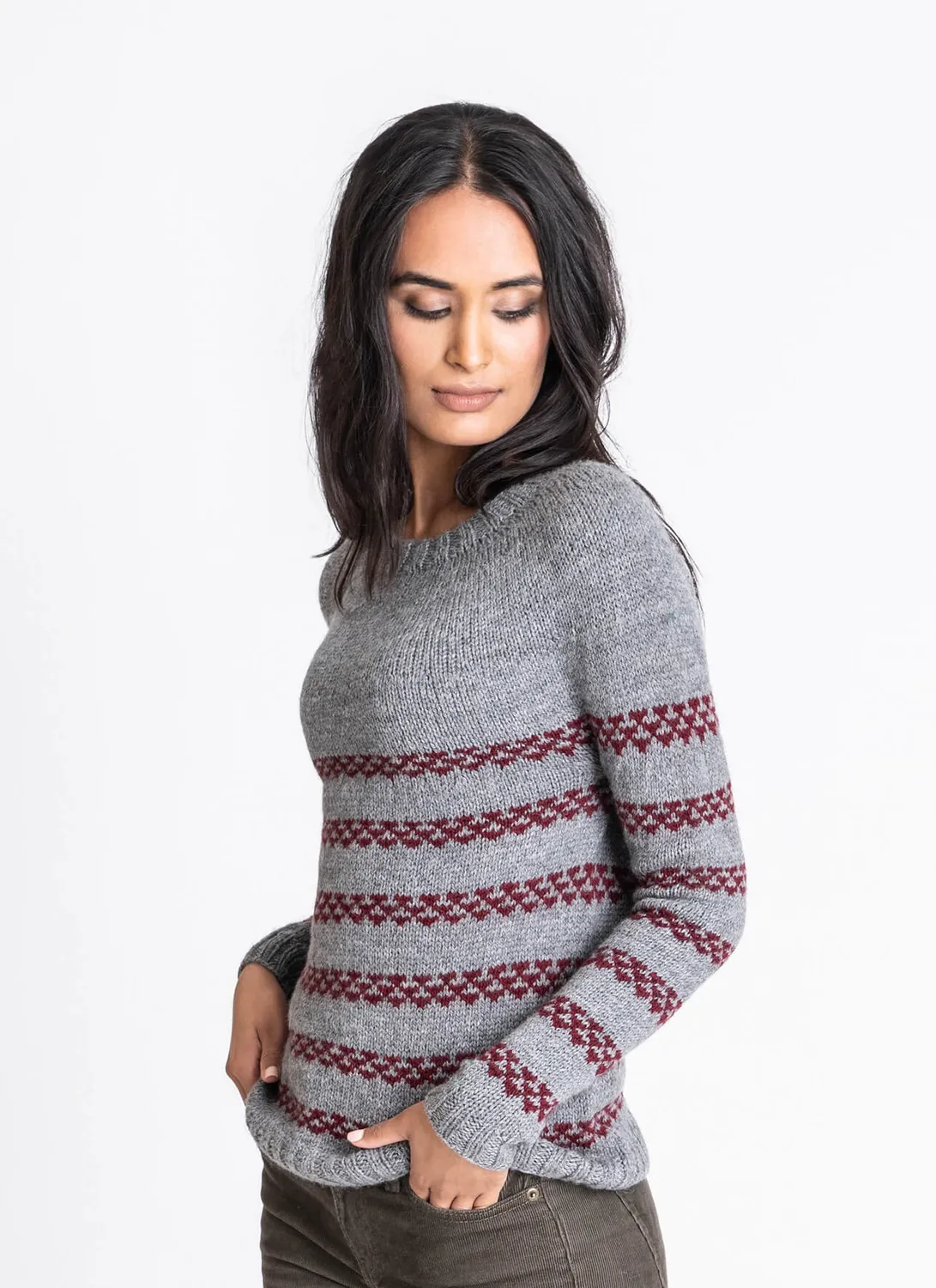 Blue Sky Fibers Classic Bristol Pullover Strickanleitung Woolstok