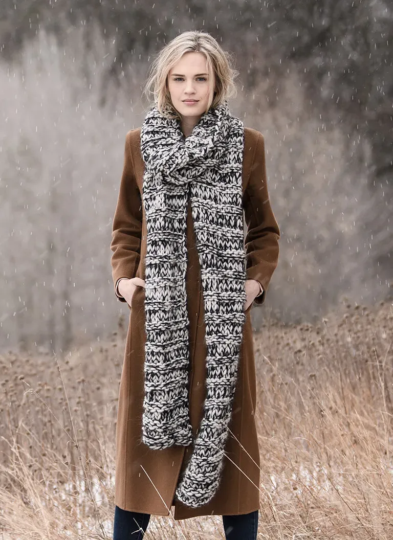 Blue Sky Fibers Classic Big Falls Scarf Strickanleitung Oversize