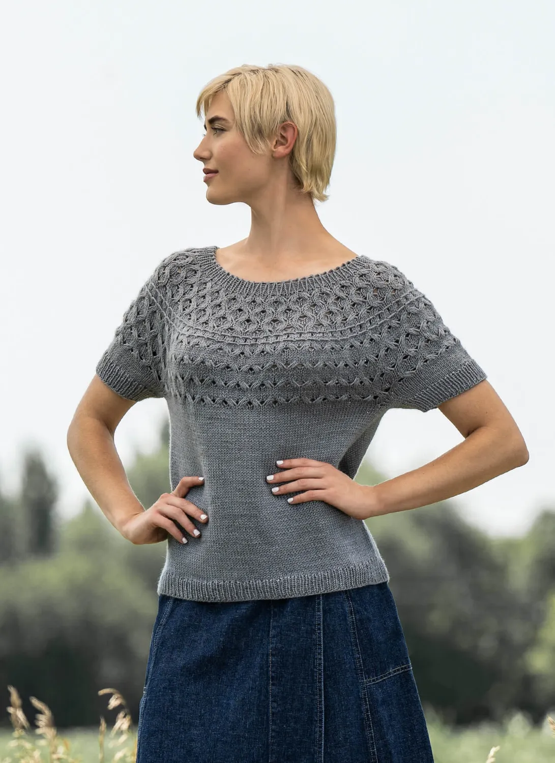 Blue Sky Fibers Classic Pacific Grove Top Strickanleitung Top