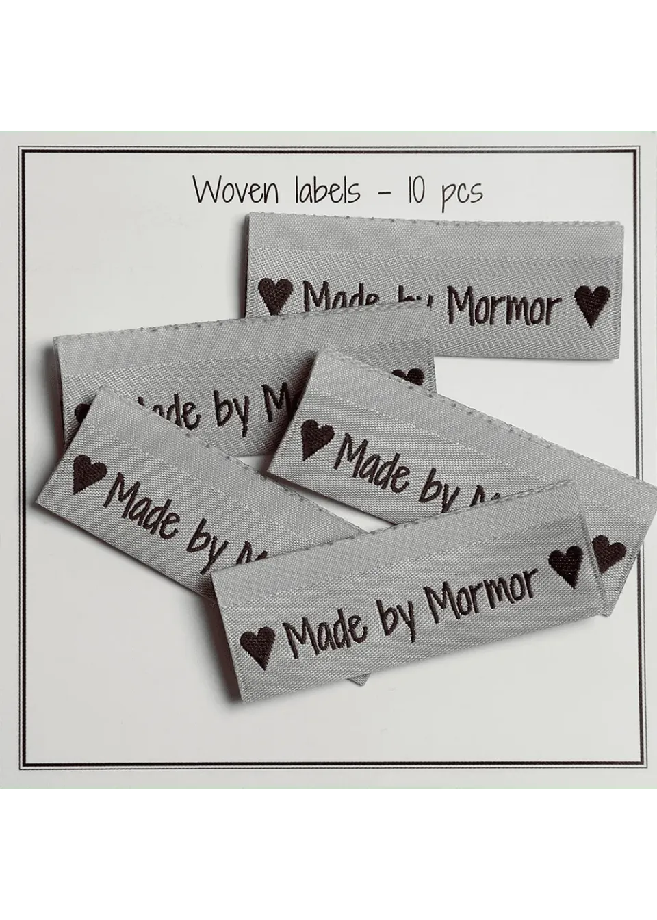 Go Handmade Label Made by Mormor Sky Blue 50x11,5 mm 10 Stk