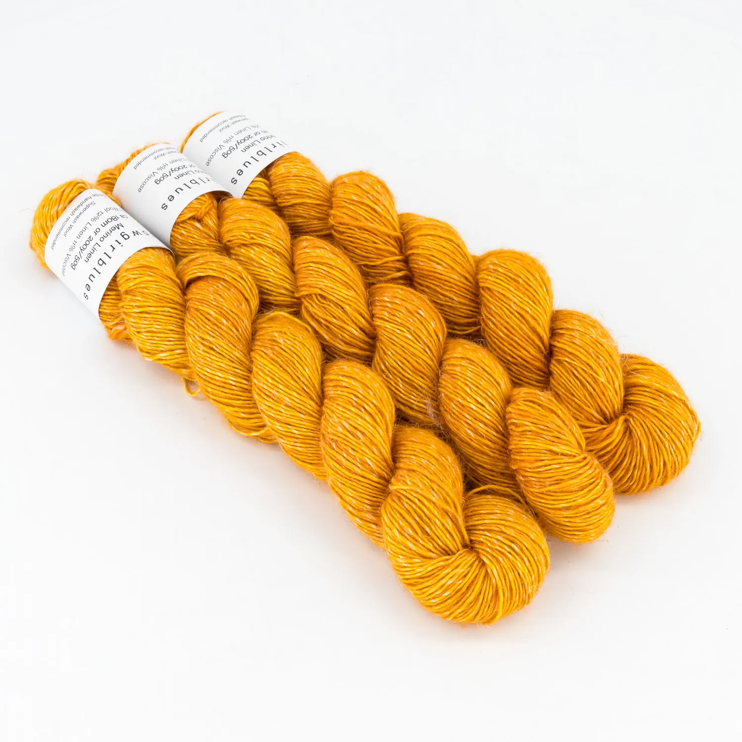 Cowgirlblues Merino Linen Saffron Wolle 50g handgefärbt