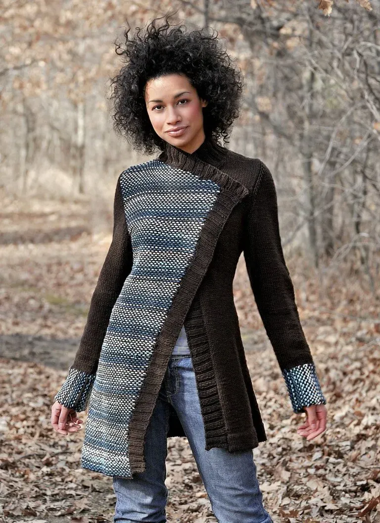 Blue Sky Fibers Uptown Downtown Coat Strickanleitung 9507