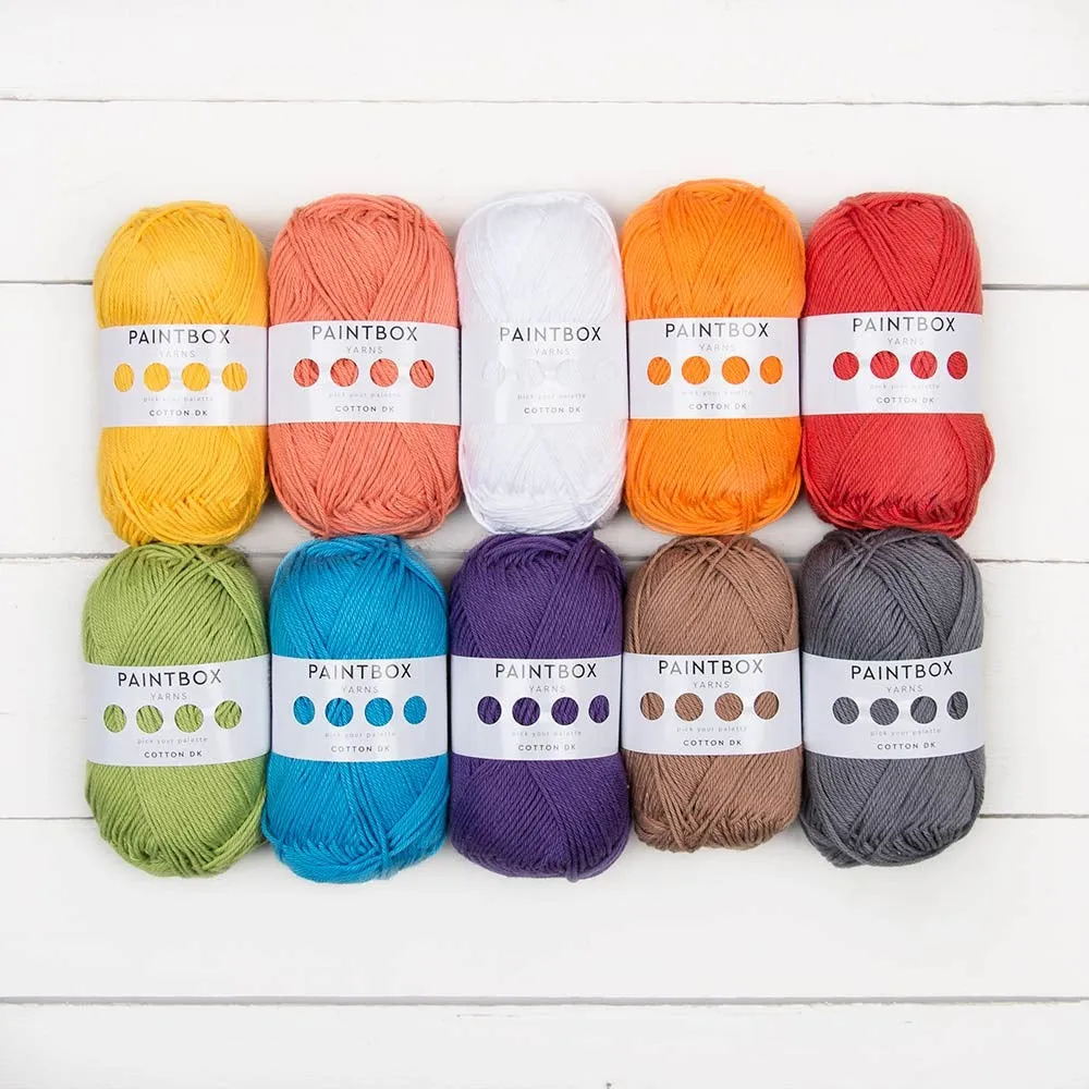 Paintbox Yarns Cotton DK Wolle 10x50g Colour Pack