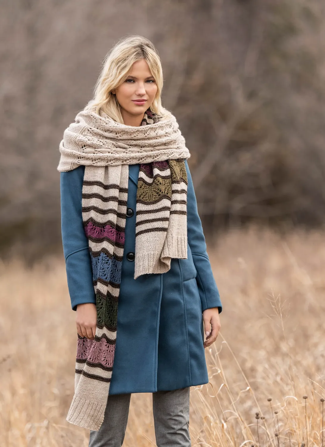 Blue Sky Fibers Monticello Strickanleitung Wrap Oversize
