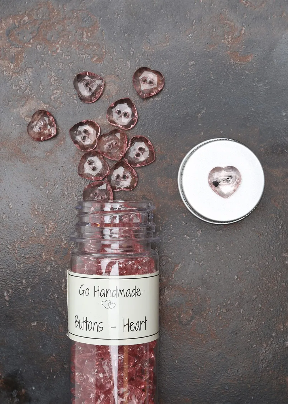 Go Handmade Heart Knöpfe 13 mm Flasche 440 Stk Nähen