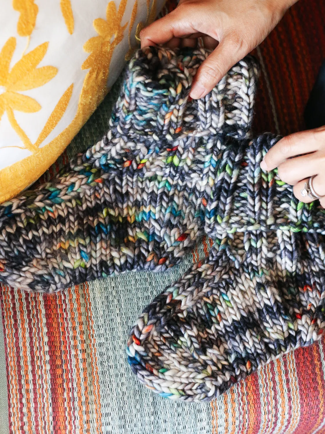 Madelinetosh Peggy Slippers Kit Trip Wire Strickset Biggie