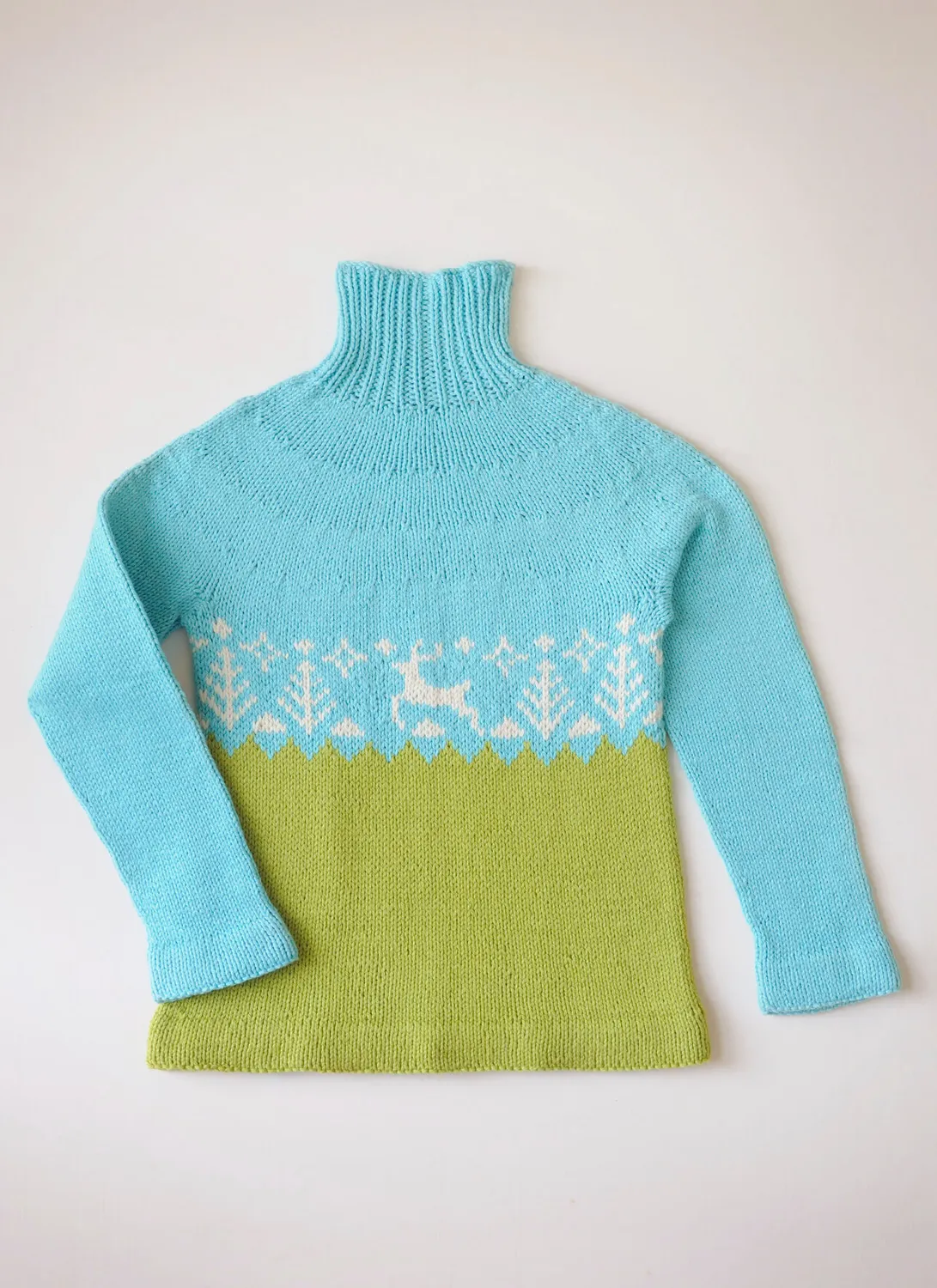 Blue Sky Fibers Buck Hill Pullover Strickanleitung Fair Isle