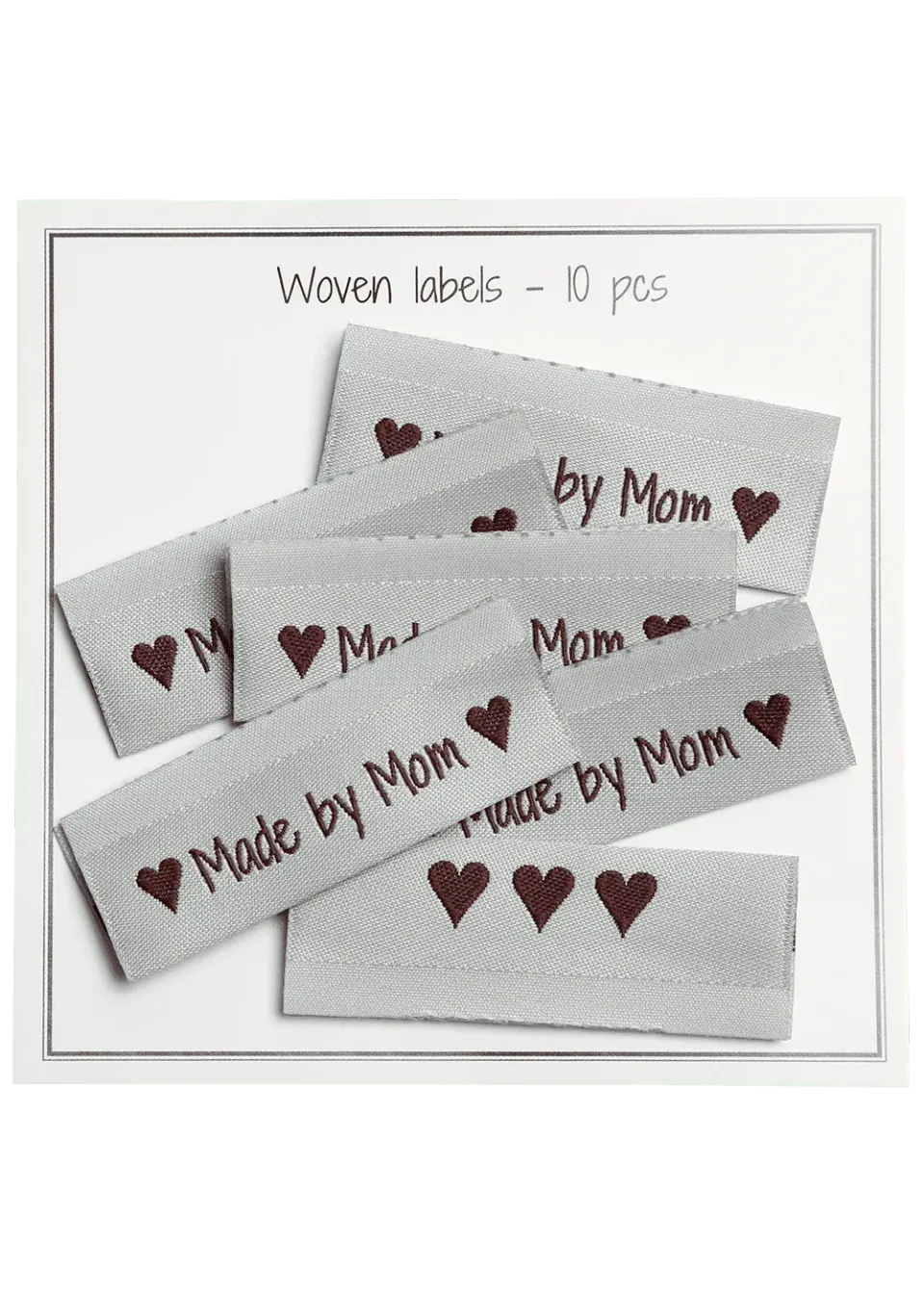 Go Handmade Made by Mom Weblabel 50 mm hellblau 10 Stk