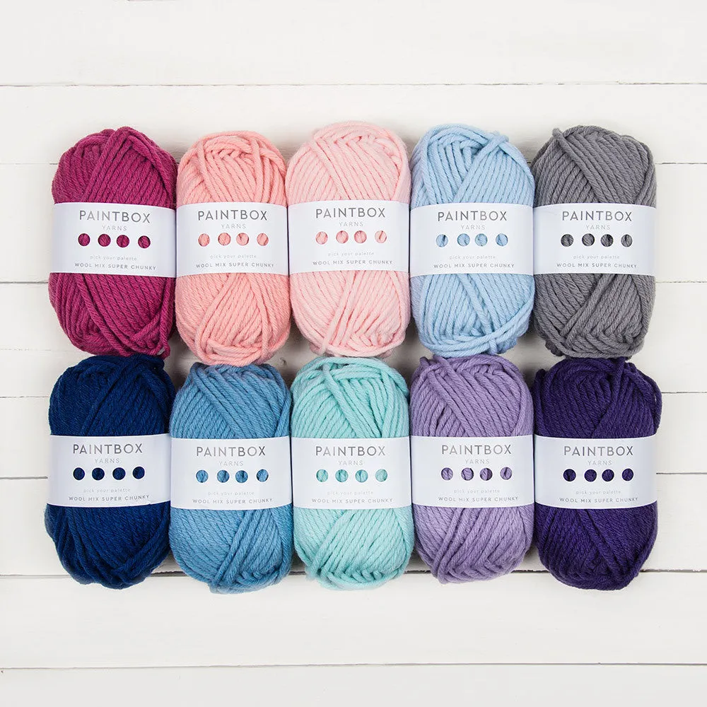Paintbox Yarns Wool Mix Super Chunky Wolle 10 Knäuel Mix