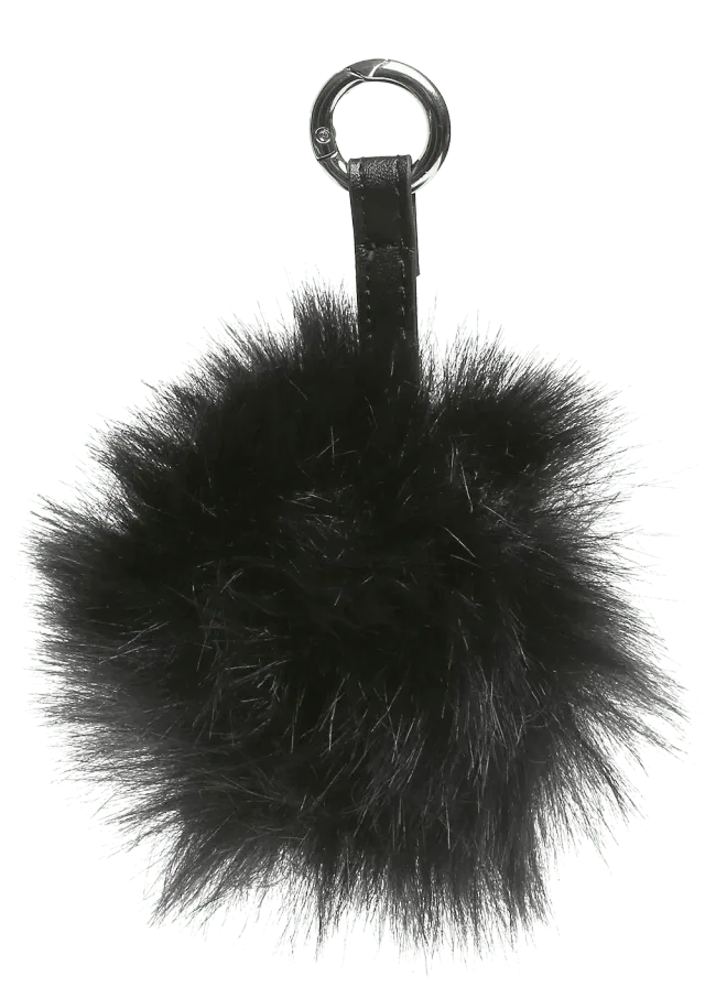 Go Handmade Pompon Charm 11 cm Schwarz Anhänger