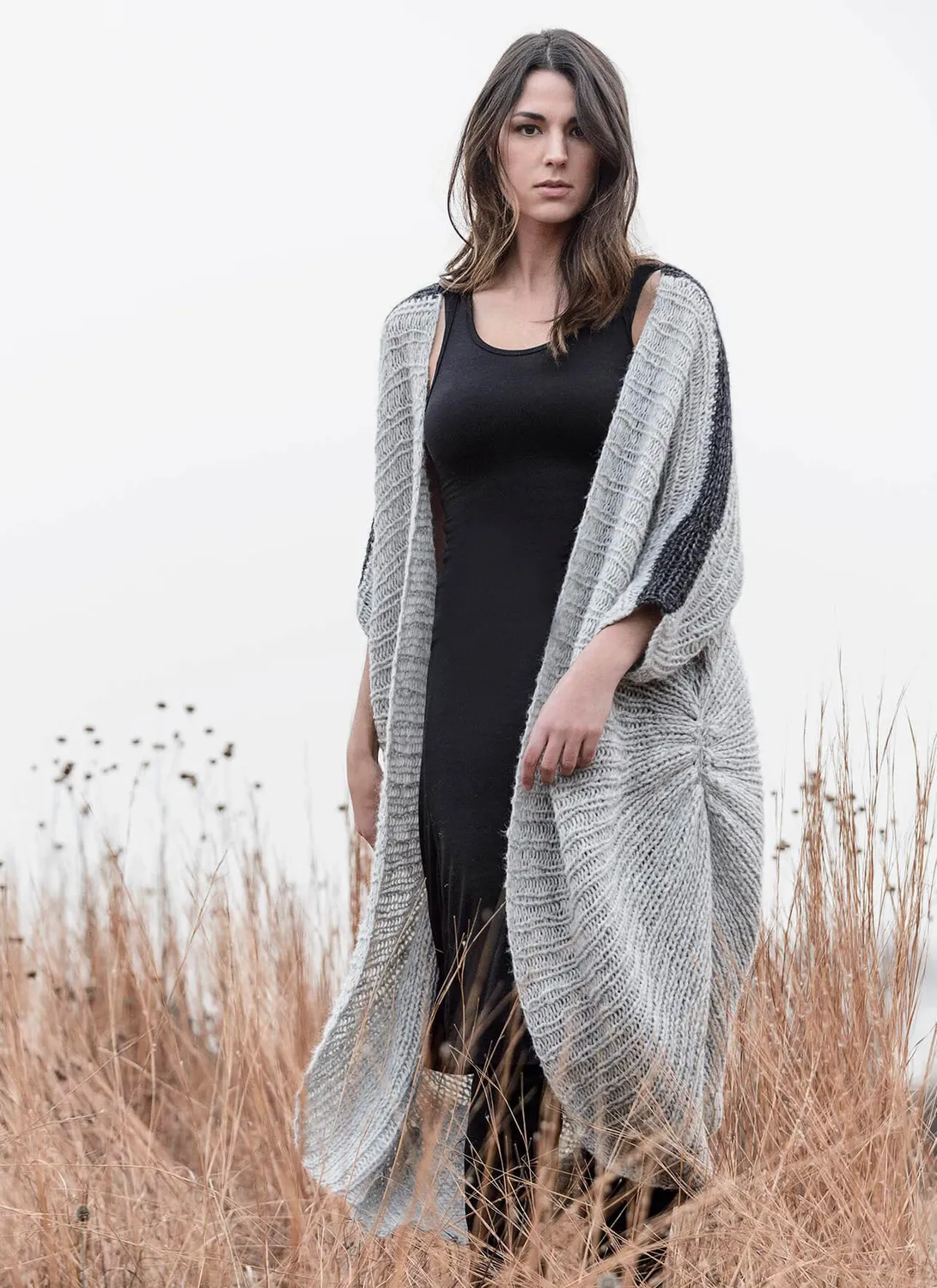 Blue Sky Fibers Cold Spring Cocoon Jacke Strickanleitung Oversize