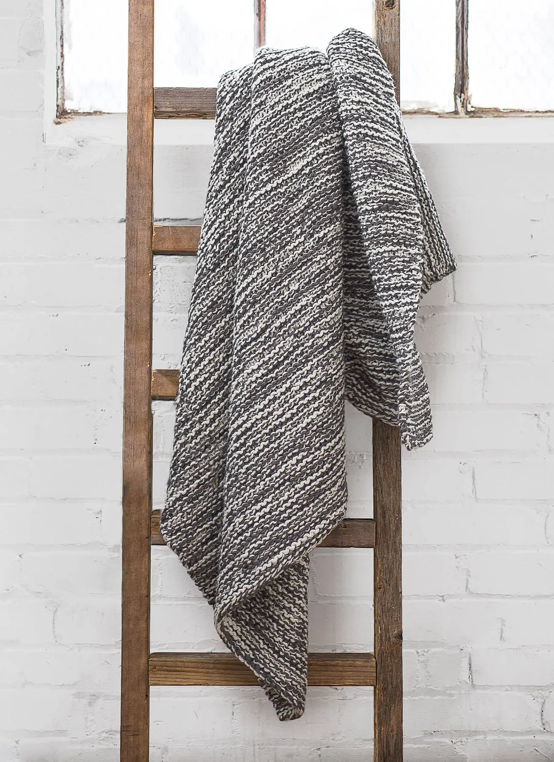 Blue Sky Fibers Goodview Garter Throw 201802 Bio-Baumwolle