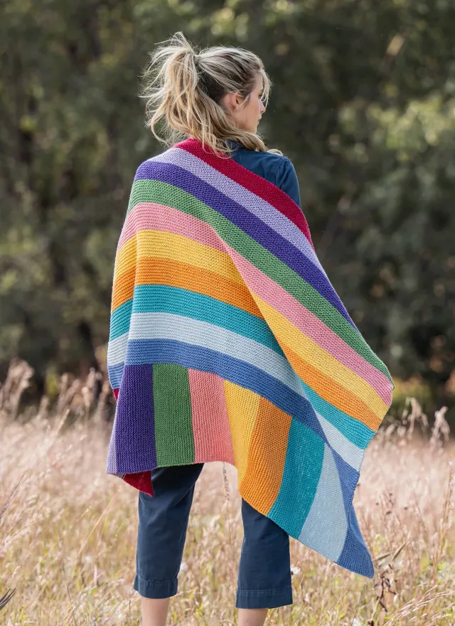 Blue Sky Fibers Classic Series Prism Throw Strickanleitung 10 Farben