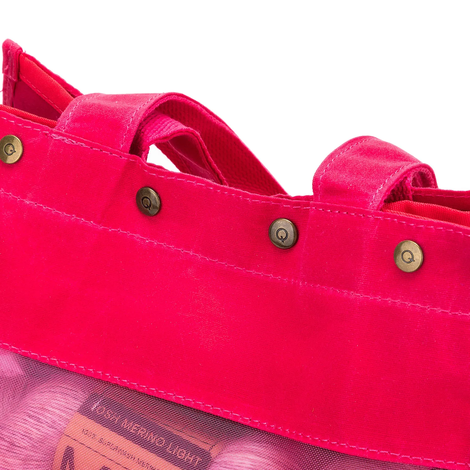della Q Maker's Tall Mesh Tote Projekttasche Vivid Rose Netz