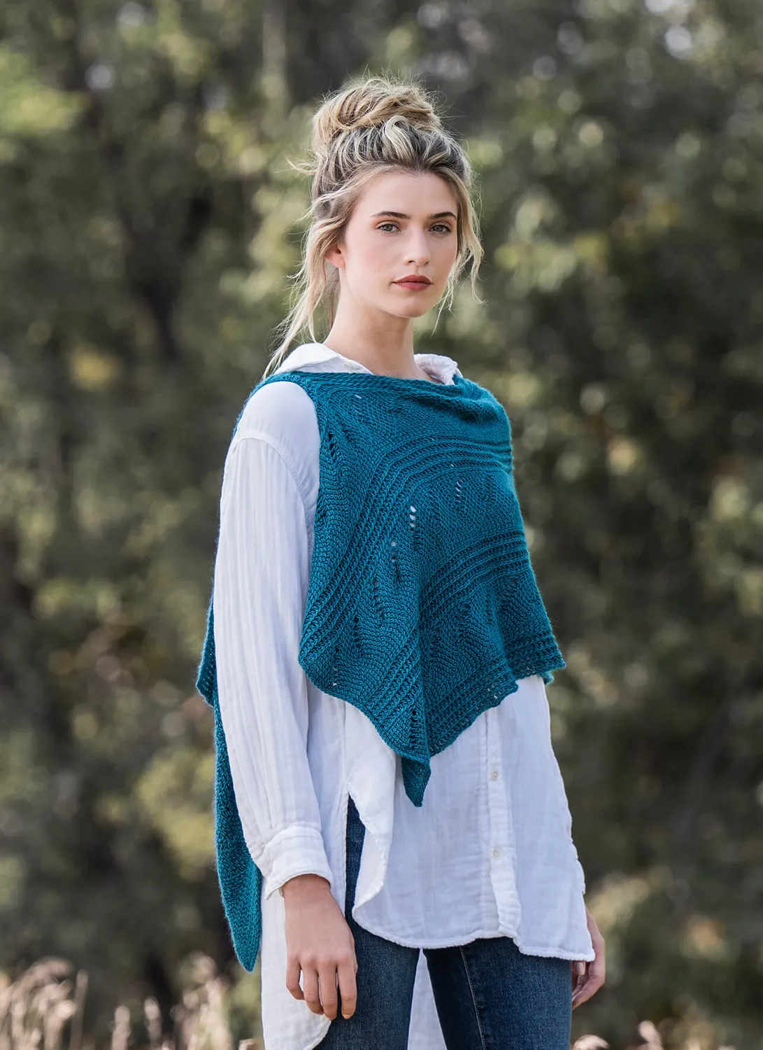 Blue Sky Fibers Coastal Waves Tunisian Wrap Häkelanleitung PDF