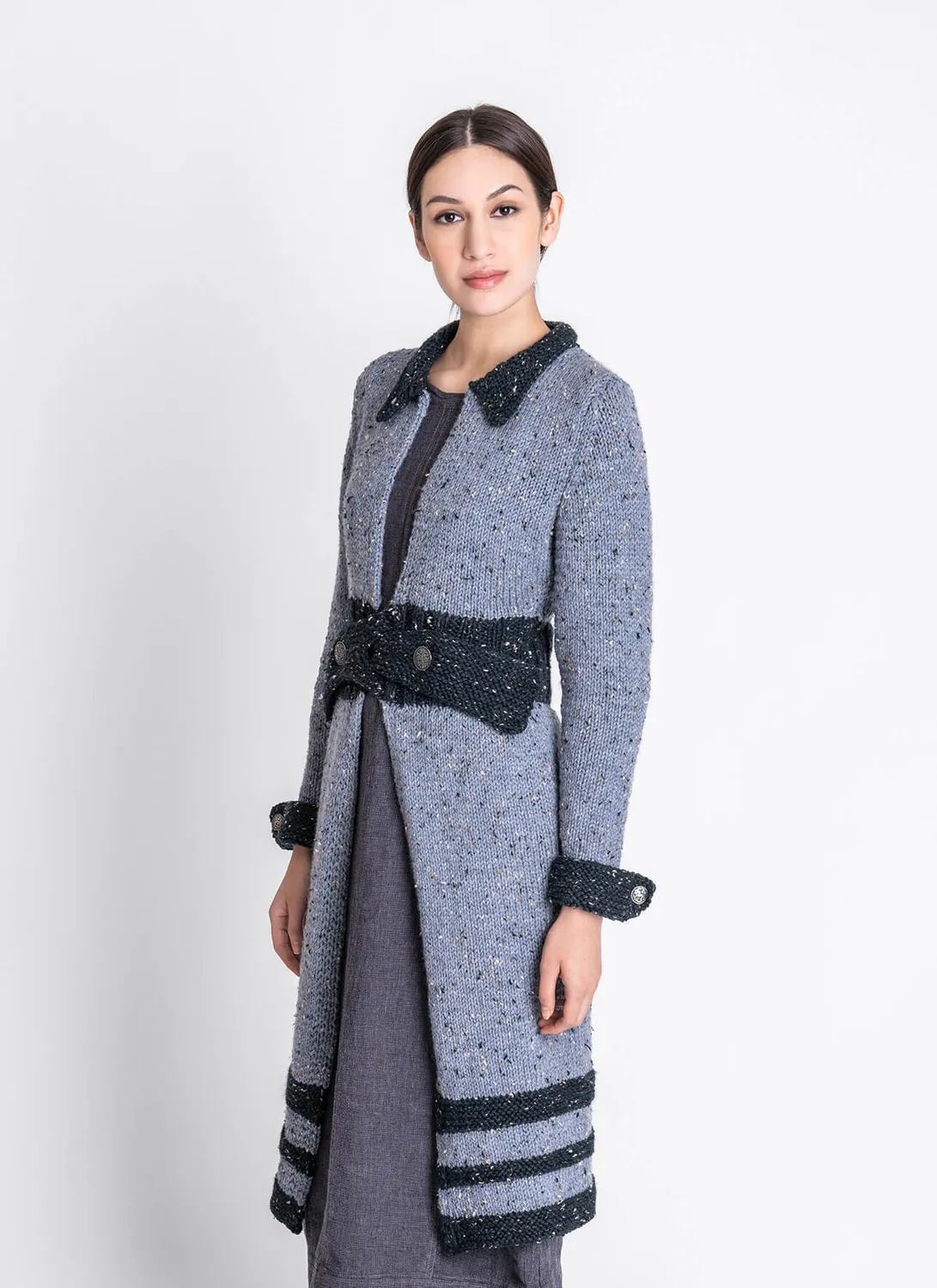 Blue Sky Fibers Aberdeen Coat Mantel Strickanleitung