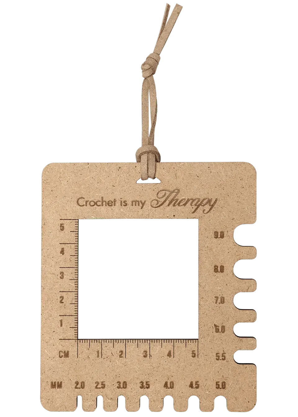 Go Handmade Wooden Ruler Häkel-Lineal 9x10,4cm