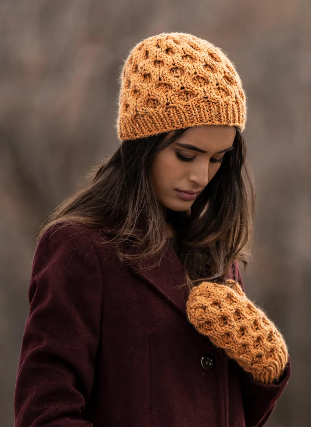 Blue Sky Fibers Huntington Hat & Mitts Anleitung Set