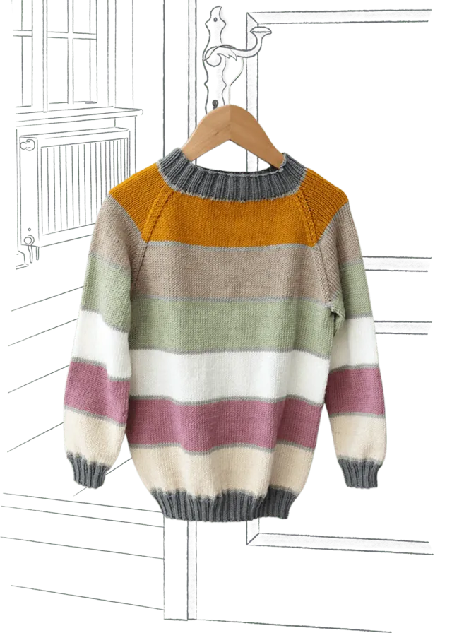 Go Handmade Amy Raglan Sweater Strickanleitung XS-XL