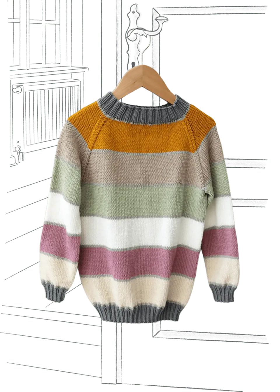 Go Handmade Amy Raglan Sweater Strickanleitung XS-XL